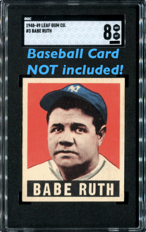 Old School - 1948 Leaf Babe Ruth #3 Baseball Card Parody T-shirt - Adult Men's