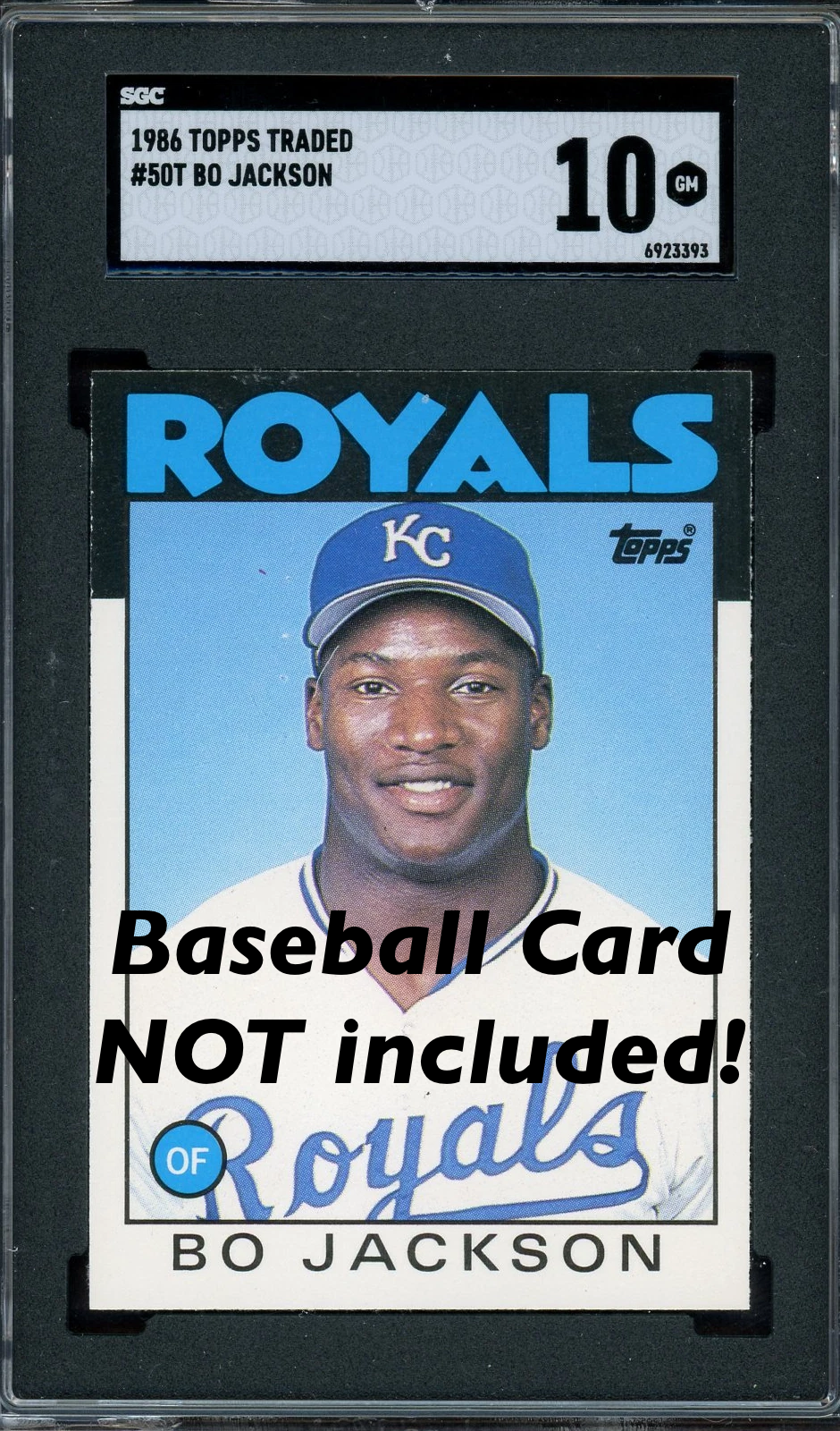 Old School - 1986 Topps Traded Bo Jackson #50T Baseball Card Parody T-shirt - Adult Men's