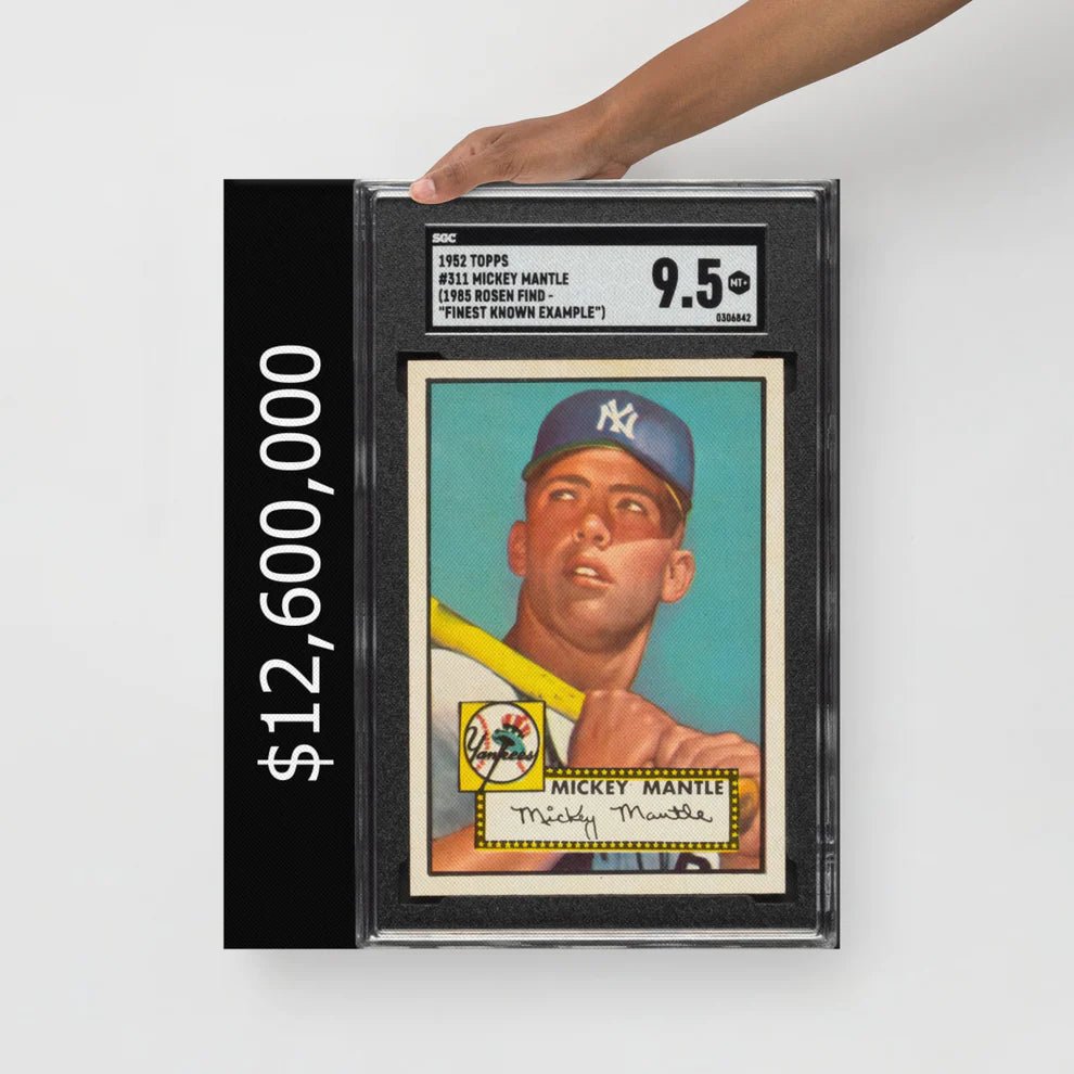 $12 Million Mantle Baseball Card Wall Art - SportsCardsEDGE