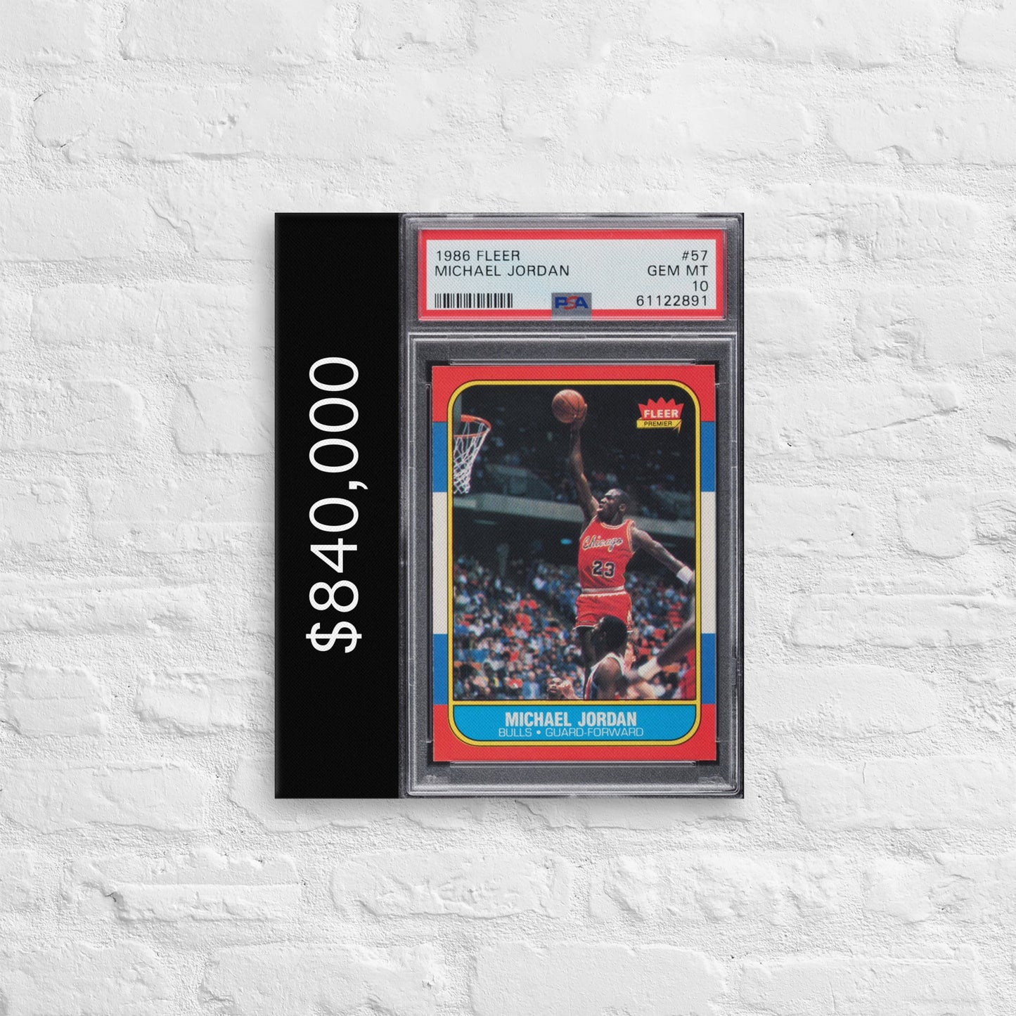 Michael Jordan $840,000 Rookie Basketball Card Wall Art - SportsCardsEDGE