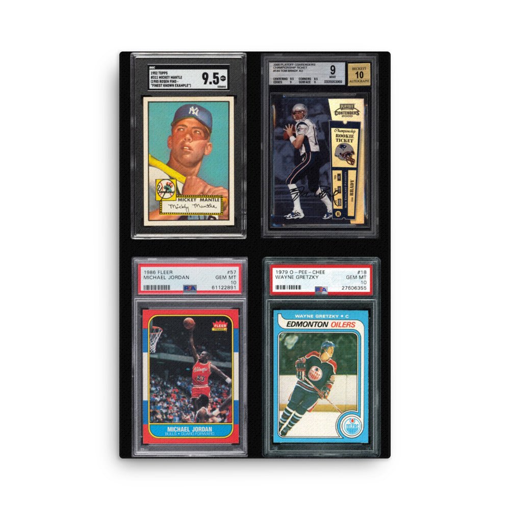 The GOATs $20 Million Rookie Card Wall Art - SportsCardsEDGE