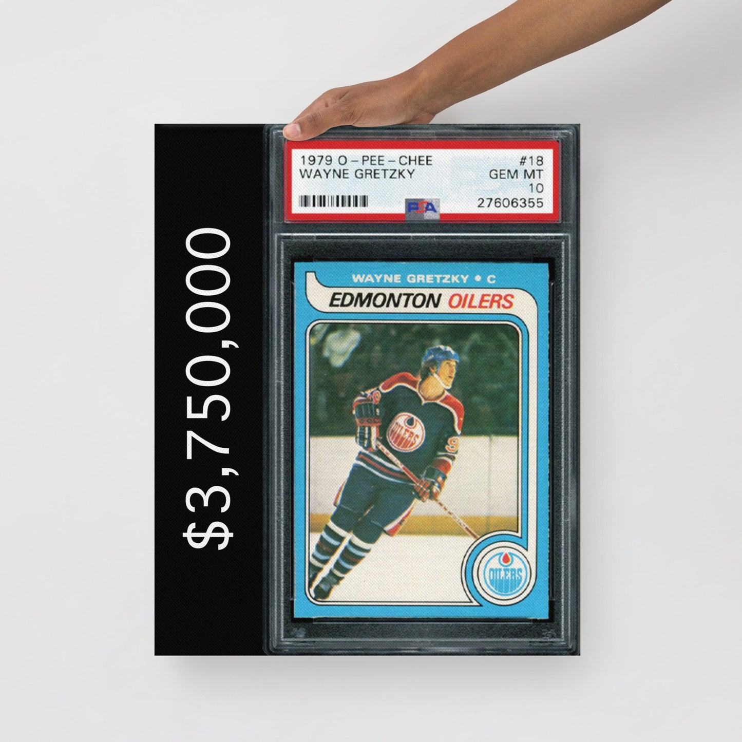 Wayne Gretzky $3 Million Rookie Hockey Card Wall Art - SportsCardsEDGE