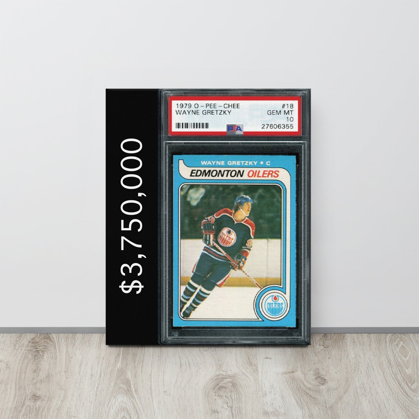 Wayne Gretzky $3 Million Rookie Hockey Card Wall Art - SportsCardsEDGE