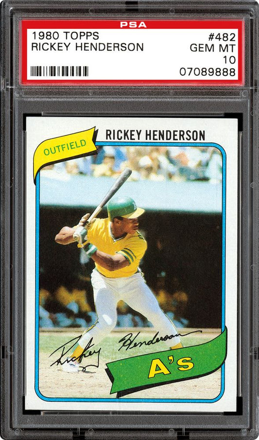 1980 Topps Rickey Henderson #482 rookie card - one of a kind - SportsCardsEDGE