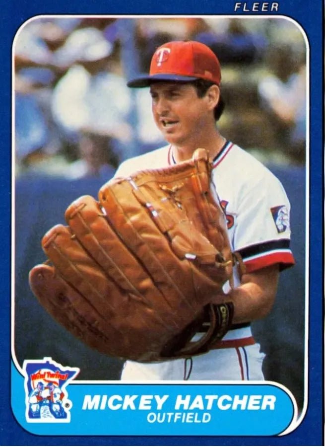 1986 Fleer Mickey Hatcher "Giant Glove" Baseball Card - SportsCardsEDGE
