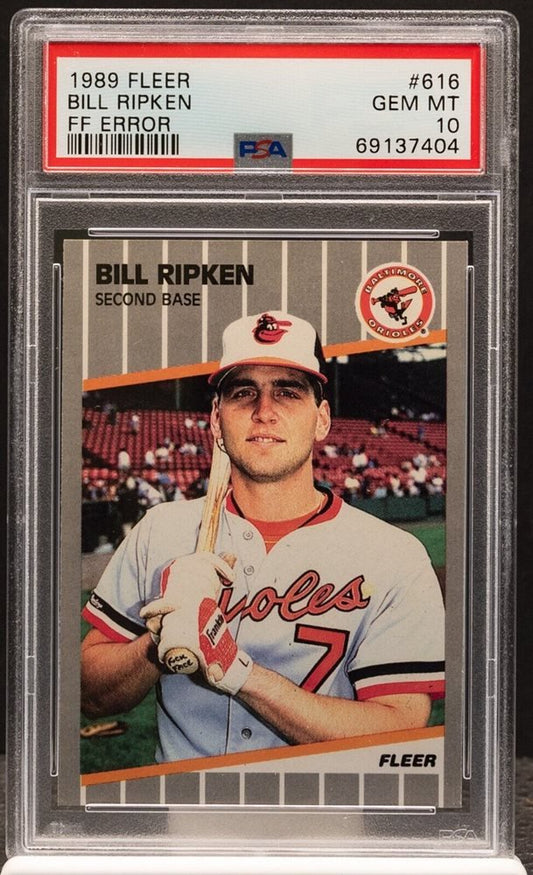 1989 Fleer Bill Ripken #616 "F**k Face" Error Card - A Classic (FF error) - SportsCardsEDGE