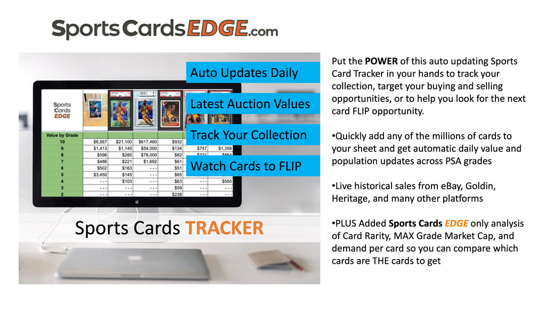 Latest NEW Product - Sports Cards TRACKER - Auto Updates Latest Card Values - SportsCardsEDGE