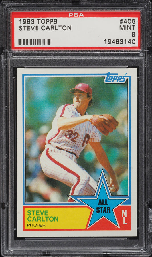 My First Card - 1983 TOPPS STEVE CARLTON #406 - SportsCardsEDGE