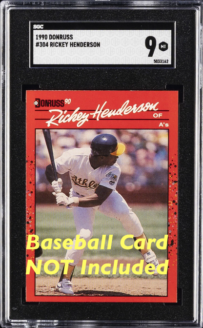 Old School - 1990 Donruss Rickey Henderson #304 Baseball Card Parody T-shirt BLACK - Adult Men's
