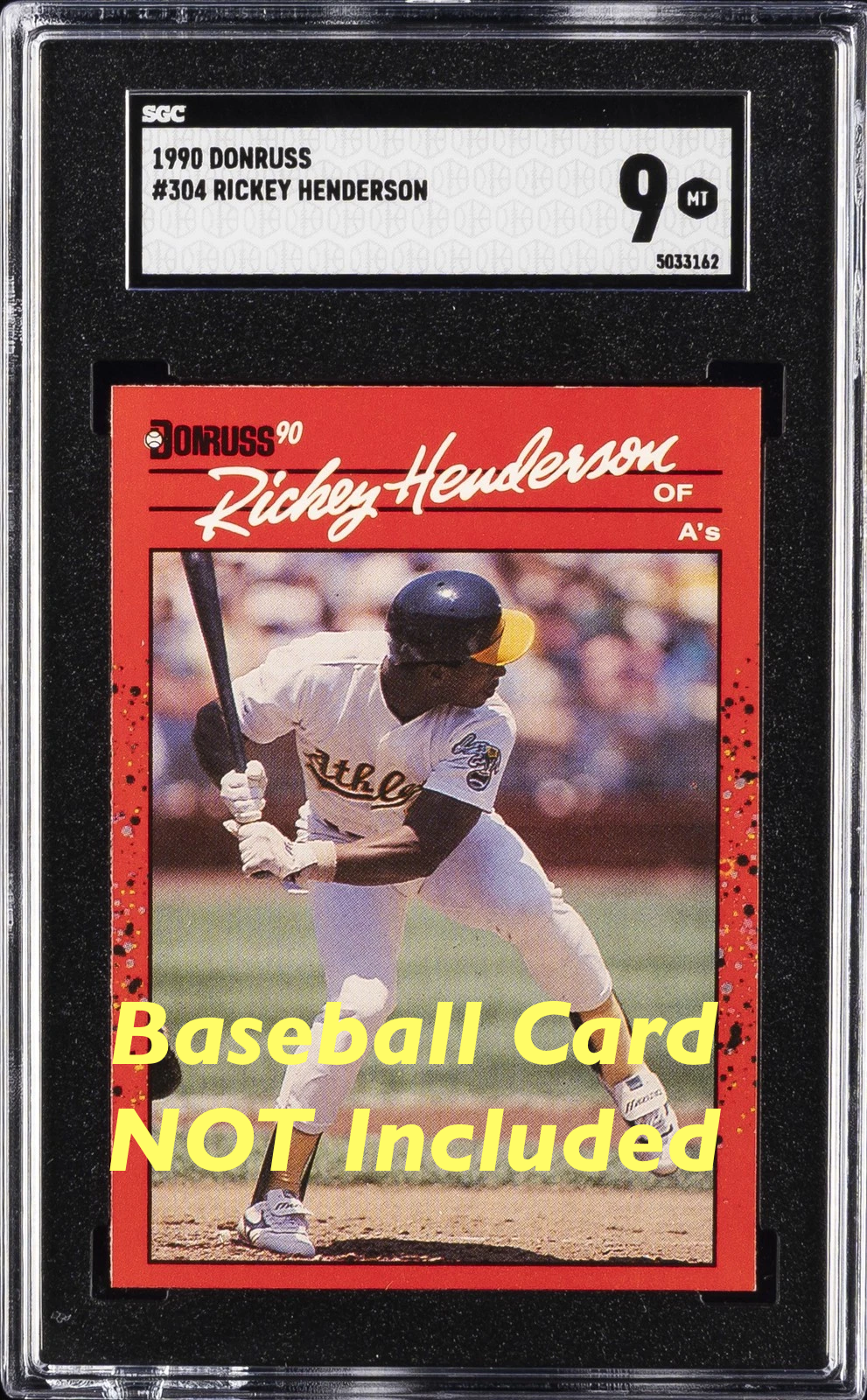 Old School - 1990 Donruss Rickey Henderson #304 Baseball Card Parody T-shirt RED - Adult Men's
