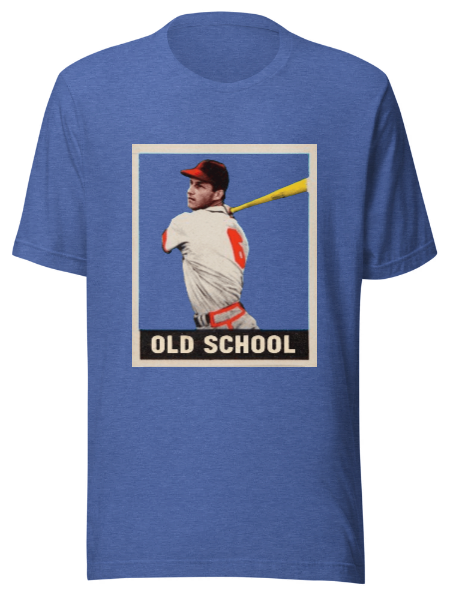 Old School - 1948 Leaf Stan Musial #4 Baseball Card Parody T-shirt - Adult Men's