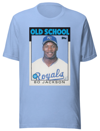 Old School - 1986 Topps Traded Bo Jackson #50T Baseball Card Parody T-shirt - Adult Men's