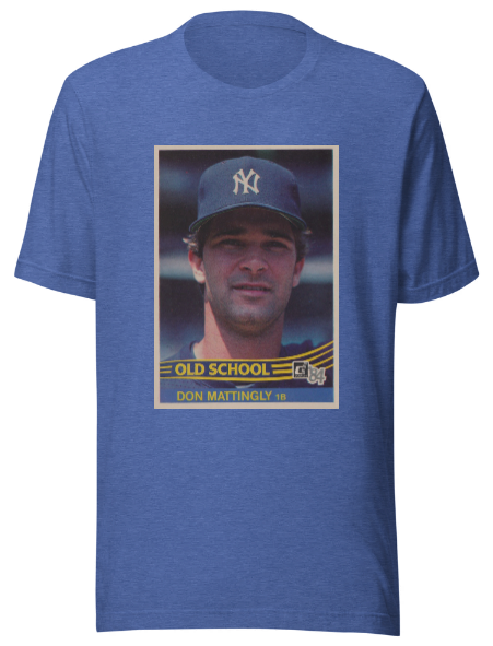 Old School - 1984 Donruss Don Mattingly #248 Baseball Card Parody T-shirt - Adult Men's