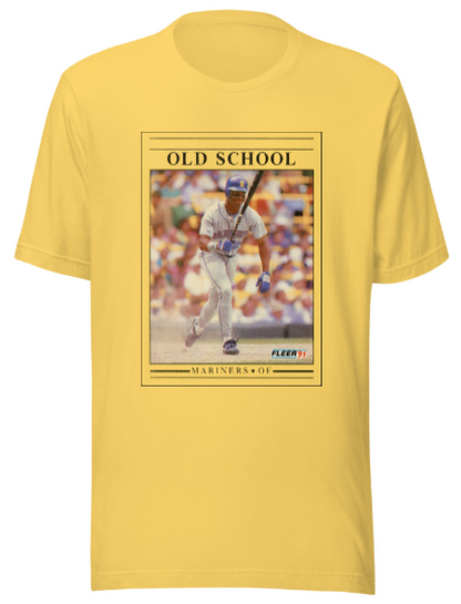 Old School - 1991 Fleer Ken Griffey Jr. #450 Baseball Card Parody T-shirt - Adult Men's