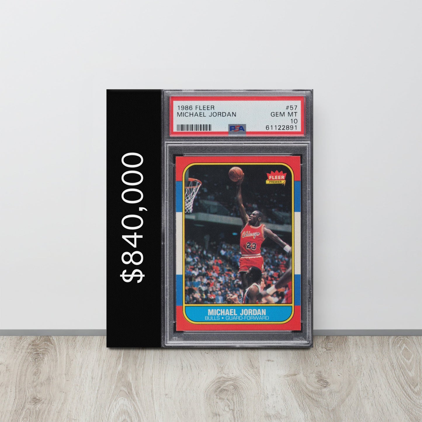 Michael Jordan $840,000 Rookie Basketball Card Wall Art - SportsCardsEDGE