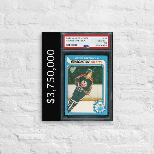 Wayne Gretzky $3 Million Rookie Hockey Card Wall Art - SportsCardsEDGE