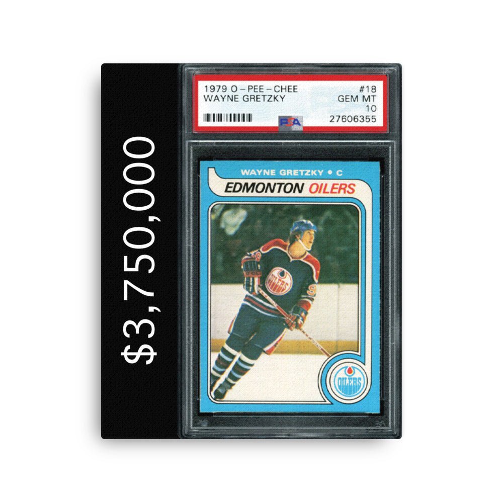 Wayne Gretzky $3 Million Rookie Hockey Card Wall Art - SportsCardsEDGE